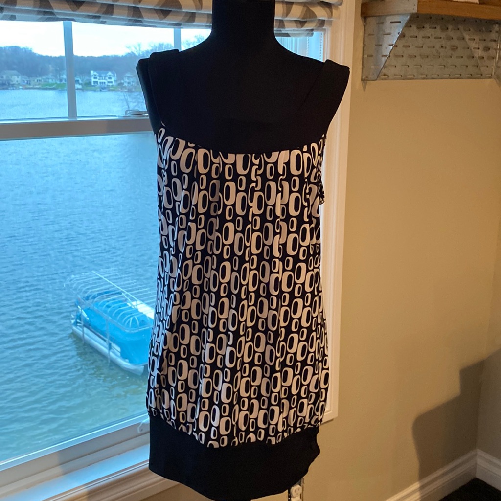 Polyester Blank And White Tank Top Brand 6 Degrees